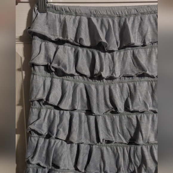 White Rice Light Blue Ruffle Tiered Mini Skirt S Vintage Y2K Festival - Picture 2 of 4